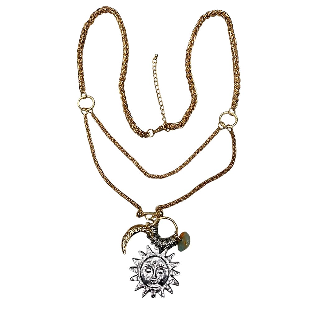 celestial aesthetic layered necklace boogzel clothing