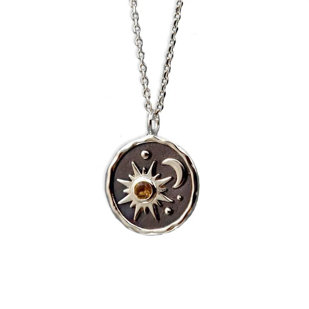 celestial aesthetic pendant necklace boogzel clothing