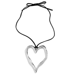 chunky heart necklace boogzel