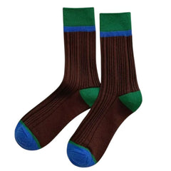 color block ribbed socks boogzel clothing