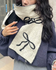 coquette bow knit scarf boogzel clothing