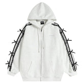 coquette lace sleeve hoodie boogzel clothing