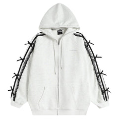 coquette lace sleeve hoodie boogzel clothing