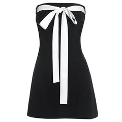 coquette aesthetic bow mini dress boogzel clothing