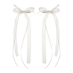 coquette aesthetic lace hair bow clip boogzel clothing