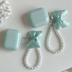 coquette bow pearl airpods case boogzel clothing