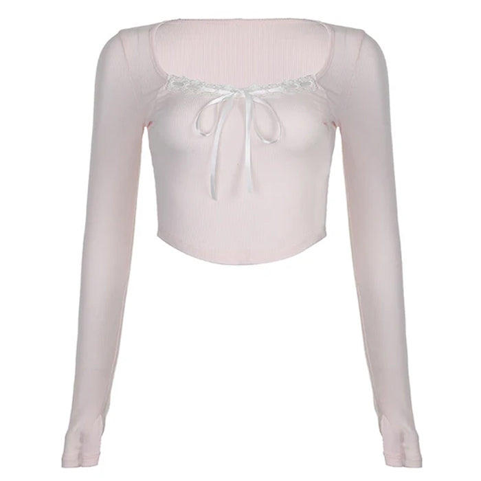 coquette bow pink top boogzel clothing