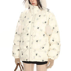 coquette bow puffer jacket boogzel clothing