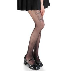 coquette bow tattoo tights boogzel clothing