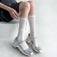 coquette girl ribbon bow socks boogzel clothing