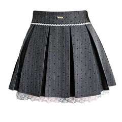 coquette lace bow pleated skirt boogzel clothing