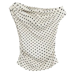 coquette polka dot off shoulder top boogzel clothing