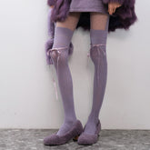 coquette ribbon bow knee socks boogzel clothing