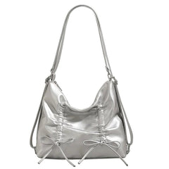 coquette ruched bow shoulder bag boogzel clothing