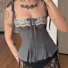 coquette ruched bow tie top boogzel clothing