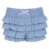 coquette ruffle layered gingham shorts boogzel clothing