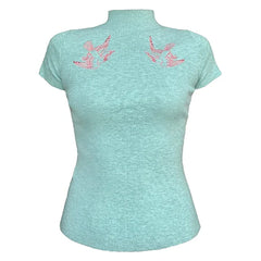 coquette shallow print knit top boogzel clothing