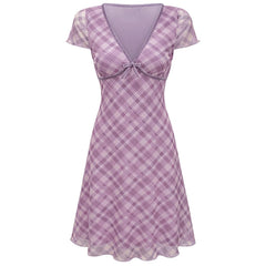 cottage summer plaid mini dress boogzel clothing