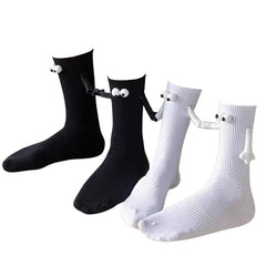 3D Eyes Hand Holding Socks - Boogzel Clothing - Couple Socks