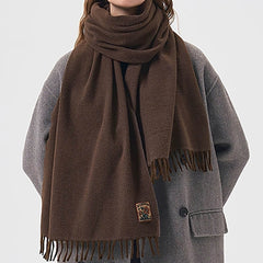 cozy warm fringed scarf boogzel clothing