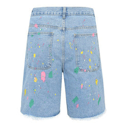 Indie Aesthetic Crochet Flower Denim Shorts - boogzel clothing