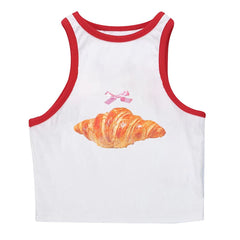 croissant print crop top boogzel clothing