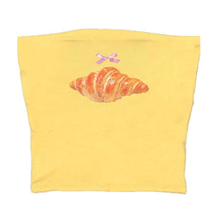 croissant print tube top boogzel clothing