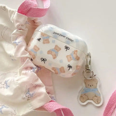 cute bear and bows airpods case boogzel clothing