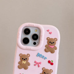 cute bear and bows iphone case boogzel clothing