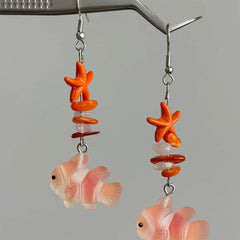 cute clown fish earrings boogzel clothing