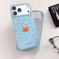 cute kitty gingham iphone case boogzel clothing