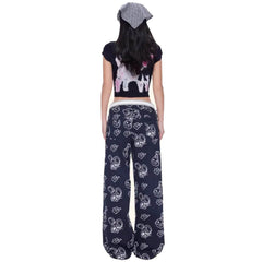 cute lamb print y2k baby tee boogzel clothing