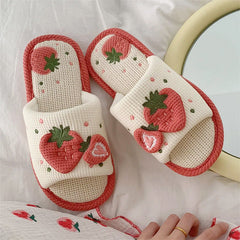 cute strawberry slippers boogzel clothing