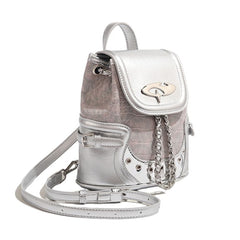 cyber aesthetic silver backpack boogzel clothing