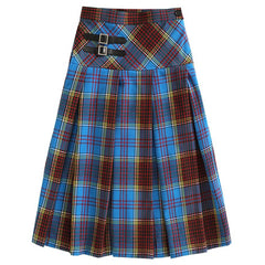 dark academia plaid pleated skirt boogzel clothing