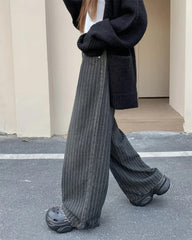 dark academia striped baggy jeans boogzel clothing