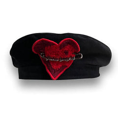dark academia heart beret boogzel clothing