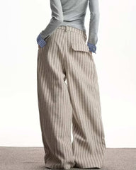 dark academia stripe trousers boogzel clothing