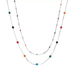 delicate beaded chain necklace boogzel clothing