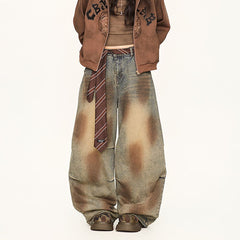 dirty washed baggy wide leg jeans boogzel clothing