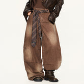 dirty washed baggy wide leg jeans boogzel clothing