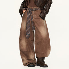 dirty washed baggy wide leg jeans boogzel clothing