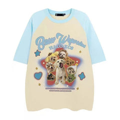 puppy graphic oversized tee boogzel clothing