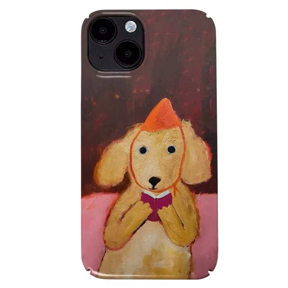 dog painting aesthetic iphone case boogzel clothing