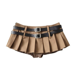 Y2K Double-Belt Extreme Micro Skirt boogzel clothing