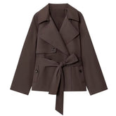 double breasted belted trench coat boogzel clothing