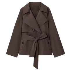 double breasted belted trench coat boogzel clothing