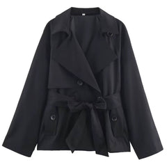 double breasted belted trench coat boogzel clothing