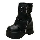 double buckle chunky boots boogzel clothing