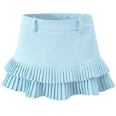 double layer pleated mini skirt boogzel clothing